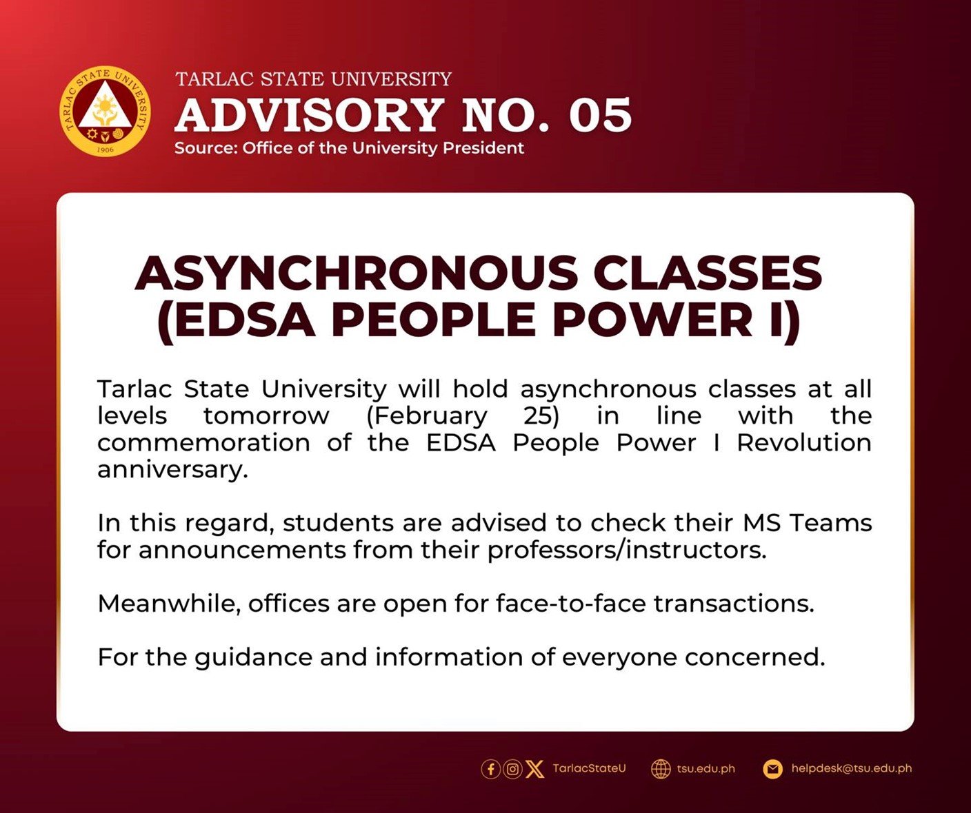 Home - Tarlac State University